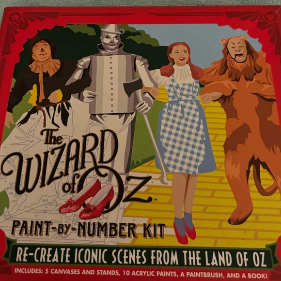 Other - NIB Sealed Wizard of Oz Paint by Number Kit - 5 Canvases, Stands, All Materials